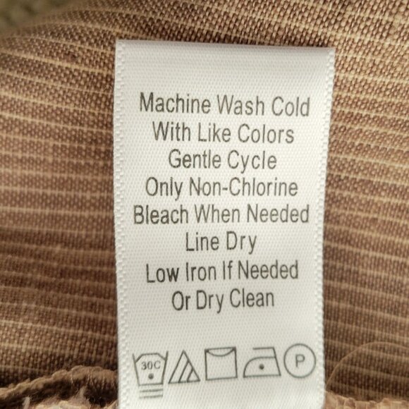 100% Linen Wide Leg Coldwater Creek Natural Fit Pants Neutral New Size 18 - Picture 8 of 13